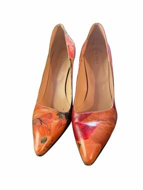 VINTAGE Carlo Conti Floral Leather Pumps | Made in Argentina | Sz 39 (8.5 US)